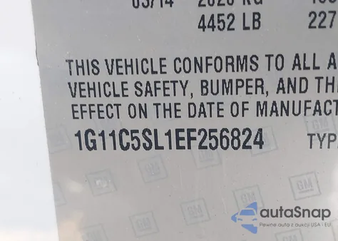 2014 Chevrolet Malibu 1Lt из США, поврежденный, VIN 1G11C5SL1EF256824